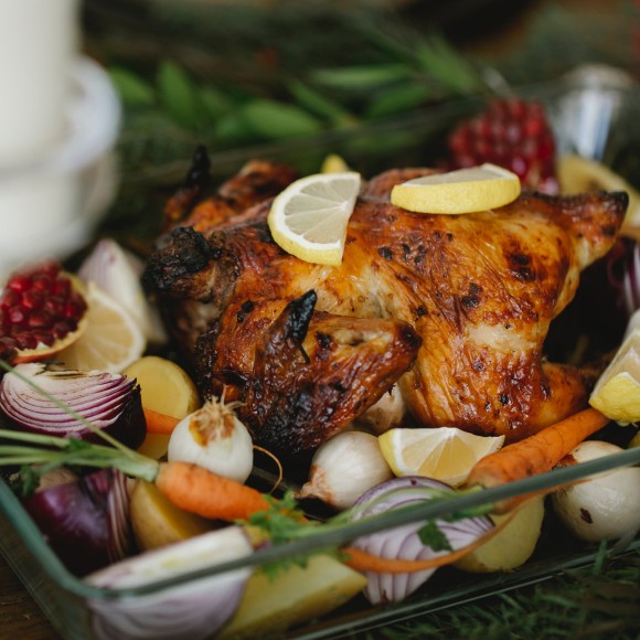receta de pollo entero asado
