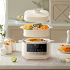 2.5L Multifuncional de estofado elétrico de porcelana blanca