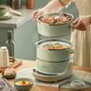 Olla eléctrica de vapor para alimentos de 3 niveles